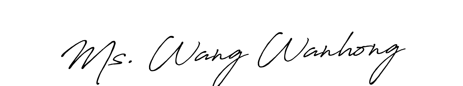 How to make Ms. Wang Wanhong signature? Antro_Vectra_Bolder is a professional autograph style. Create handwritten signature for Ms. Wang Wanhong name. Ms. Wang Wanhong signature style 7 images and pictures png