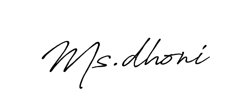 Ms.dhoni stylish signature style. Best Handwritten Sign (Antro_Vectra_Bolder) for my name. Handwritten Signature Collection Ideas for my name Ms.dhoni. Ms.dhoni signature style 7 images and pictures png