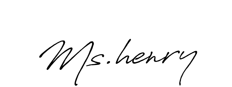 It looks lik you need a new signature style for name Ms.henry. Design unique handwritten (Antro_Vectra_Bolder) signature with our free signature maker in just a few clicks. Ms.henry signature style 7 images and pictures png