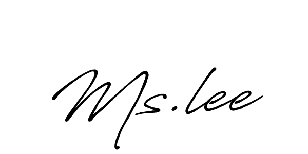 Design your own signature with our free online signature maker. With this signature software, you can create a handwritten (Antro_Vectra_Bolder) signature for name Ms.lee. Ms.lee signature style 7 images and pictures png