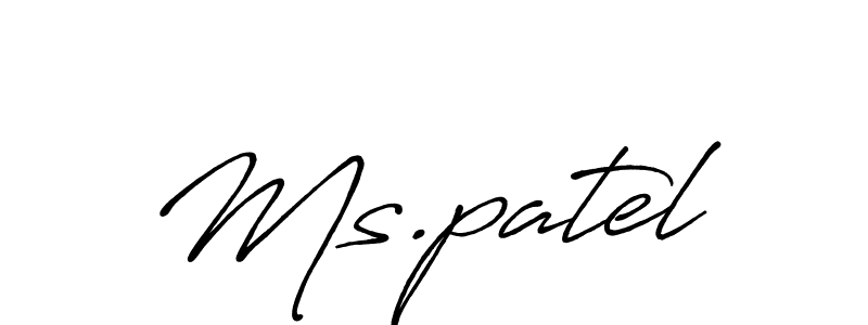 How to make Ms.patel signature? Antro_Vectra_Bolder is a professional autograph style. Create handwritten signature for Ms.patel name. Ms.patel signature style 7 images and pictures png