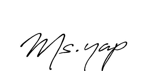 Create a beautiful signature design for name Ms.yap. With this signature (Antro_Vectra_Bolder) fonts, you can make a handwritten signature for free. Ms.yap signature style 7 images and pictures png