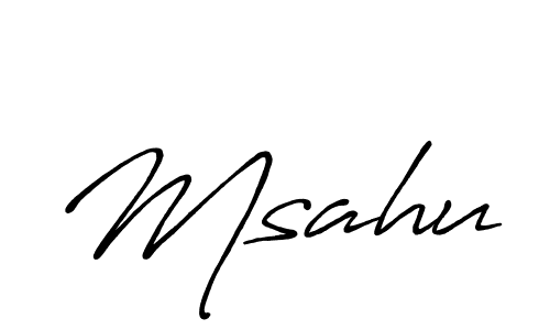 Use a signature maker to create a handwritten signature online. With this signature software, you can design (Antro_Vectra_Bolder) your own signature for name Msahu. Msahu signature style 7 images and pictures png