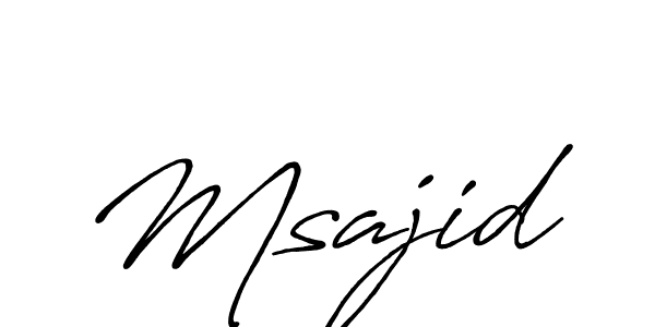 Create a beautiful signature design for name Msajid. With this signature (Antro_Vectra_Bolder) fonts, you can make a handwritten signature for free. Msajid signature style 7 images and pictures png