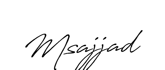 Make a beautiful signature design for name Msajjad. With this signature (Antro_Vectra_Bolder) style, you can create a handwritten signature for free. Msajjad signature style 7 images and pictures png