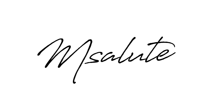 Design your own signature with our free online signature maker. With this signature software, you can create a handwritten (Antro_Vectra_Bolder) signature for name Msalute. Msalute signature style 7 images and pictures png