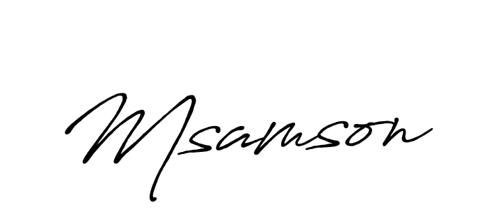 You should practise on your own different ways (Antro_Vectra_Bolder) to write your name (Msamson) in signature. don't let someone else do it for you. Msamson signature style 7 images and pictures png