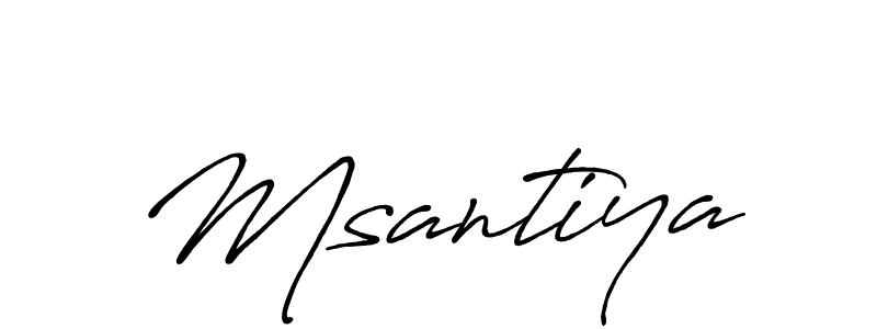 Make a beautiful signature design for name Msantiya. With this signature (Antro_Vectra_Bolder) style, you can create a handwritten signature for free. Msantiya signature style 7 images and pictures png