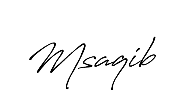 Make a beautiful signature design for name Msaqib. With this signature (Antro_Vectra_Bolder) style, you can create a handwritten signature for free. Msaqib signature style 7 images and pictures png