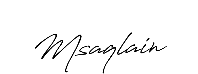 Msaqlain stylish signature style. Best Handwritten Sign (Antro_Vectra_Bolder) for my name. Handwritten Signature Collection Ideas for my name Msaqlain. Msaqlain signature style 7 images and pictures png