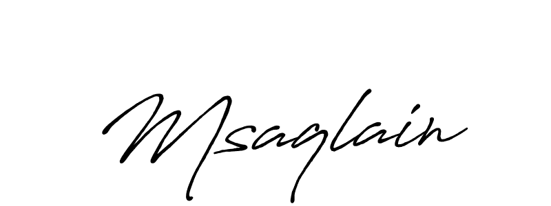 Msaqlain stylish signature style. Best Handwritten Sign (Antro_Vectra_Bolder) for my name. Handwritten Signature Collection Ideas for my name Msaqlain. Msaqlain signature style 7 images and pictures png