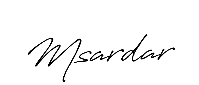Use a signature maker to create a handwritten signature online. With this signature software, you can design (Antro_Vectra_Bolder) your own signature for name Msardar. Msardar signature style 7 images and pictures png
