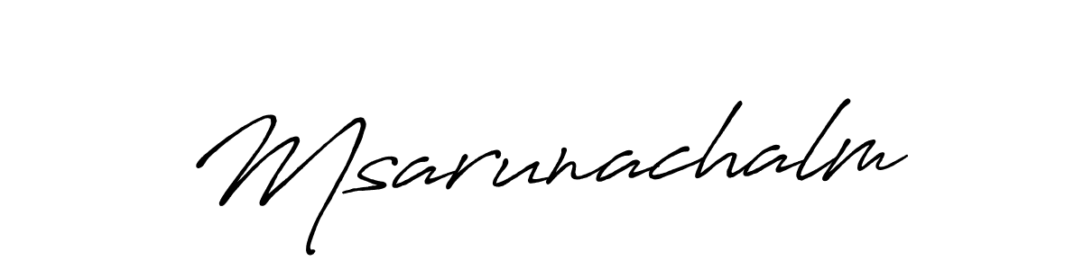 Similarly Antro_Vectra_Bolder is the best handwritten signature design. Signature creator online .You can use it as an online autograph creator for name Msarunachalm. Msarunachalm signature style 7 images and pictures png