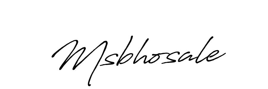 How to make Msbhosale name signature. Use Antro_Vectra_Bolder style for creating short signs online. This is the latest handwritten sign. Msbhosale signature style 7 images and pictures png