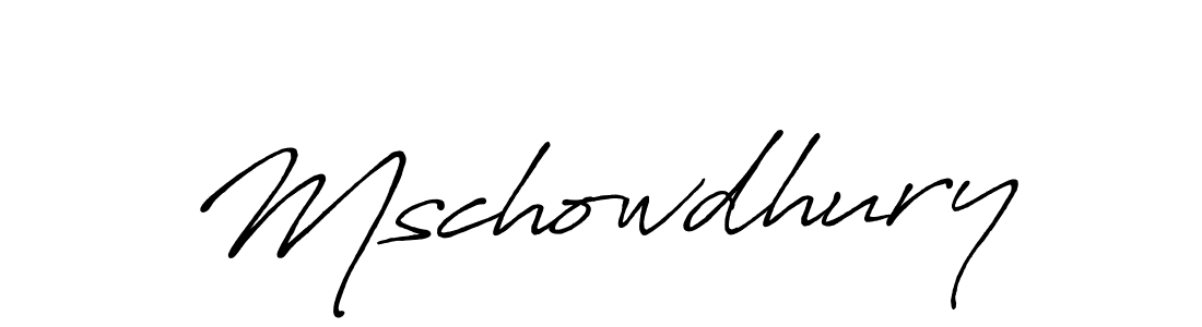 Also we have Mschowdhury name is the best signature style. Create professional handwritten signature collection using Antro_Vectra_Bolder autograph style. Mschowdhury signature style 7 images and pictures png