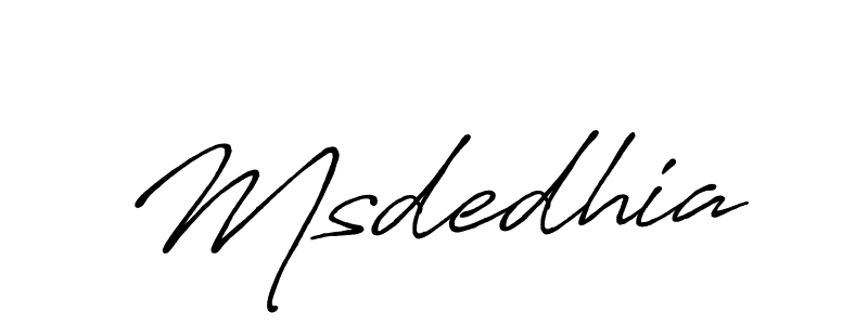 Msdedhia stylish signature style. Best Handwritten Sign (Antro_Vectra_Bolder) for my name. Handwritten Signature Collection Ideas for my name Msdedhia. Msdedhia signature style 7 images and pictures png