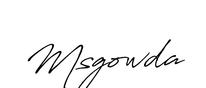 How to make Msgowda name signature. Use Antro_Vectra_Bolder style for creating short signs online. This is the latest handwritten sign. Msgowda signature style 7 images and pictures png