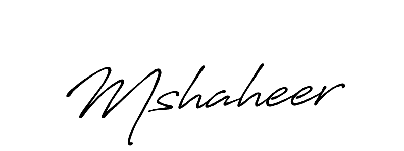 It looks lik you need a new signature style for name Mshaheer. Design unique handwritten (Antro_Vectra_Bolder) signature with our free signature maker in just a few clicks. Mshaheer signature style 7 images and pictures png