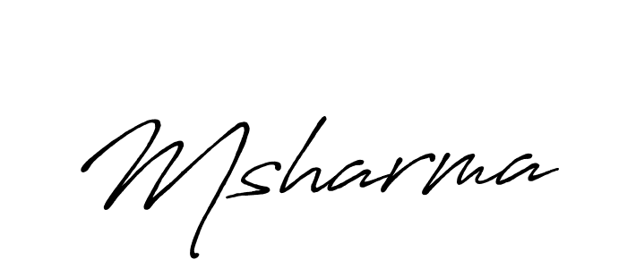 Design your own signature with our free online signature maker. With this signature software, you can create a handwritten (Antro_Vectra_Bolder) signature for name Msharma. Msharma signature style 7 images and pictures png