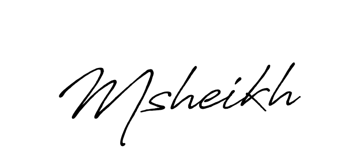 How to make Msheikh signature? Antro_Vectra_Bolder is a professional autograph style. Create handwritten signature for Msheikh name. Msheikh signature style 7 images and pictures png