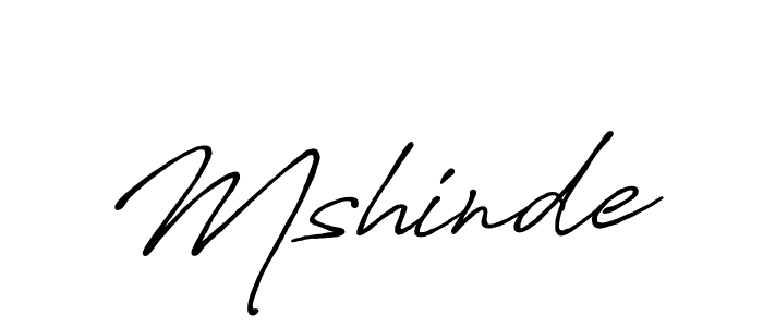 Make a beautiful signature design for name Mshinde. With this signature (Antro_Vectra_Bolder) style, you can create a handwritten signature for free. Mshinde signature style 7 images and pictures png