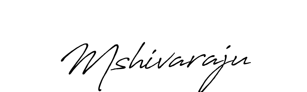 How to make Mshivaraju signature? Antro_Vectra_Bolder is a professional autograph style. Create handwritten signature for Mshivaraju name. Mshivaraju signature style 7 images and pictures png
