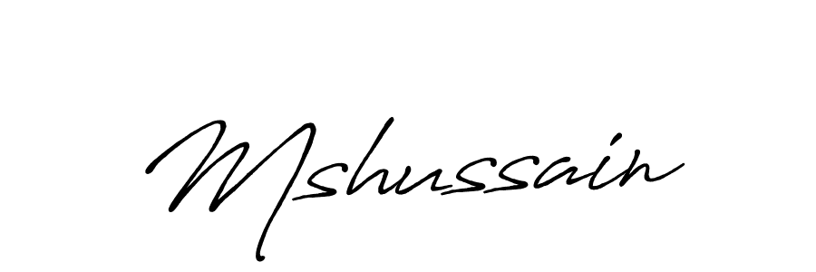 How to make Mshussain name signature. Use Antro_Vectra_Bolder style for creating short signs online. This is the latest handwritten sign. Mshussain signature style 7 images and pictures png