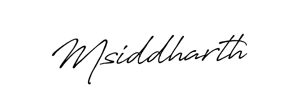 How to make Msiddharth signature? Antro_Vectra_Bolder is a professional autograph style. Create handwritten signature for Msiddharth name. Msiddharth signature style 7 images and pictures png