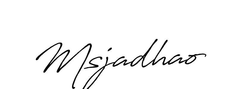 Design your own signature with our free online signature maker. With this signature software, you can create a handwritten (Antro_Vectra_Bolder) signature for name Msjadhao. Msjadhao signature style 7 images and pictures png