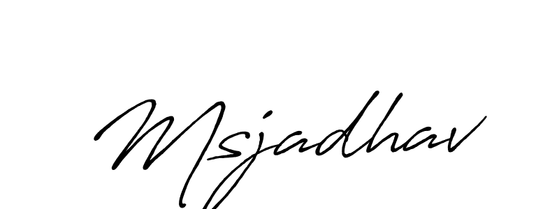Use a signature maker to create a handwritten signature online. With this signature software, you can design (Antro_Vectra_Bolder) your own signature for name Msjadhav. Msjadhav signature style 7 images and pictures png