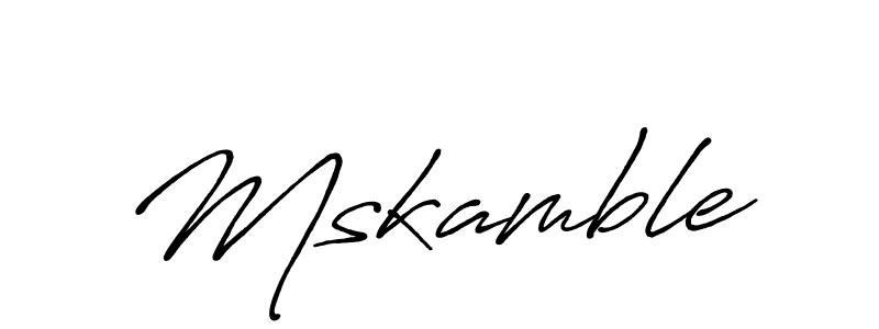 Make a beautiful signature design for name Mskamble. Use this online signature maker to create a handwritten signature for free. Mskamble signature style 7 images and pictures png