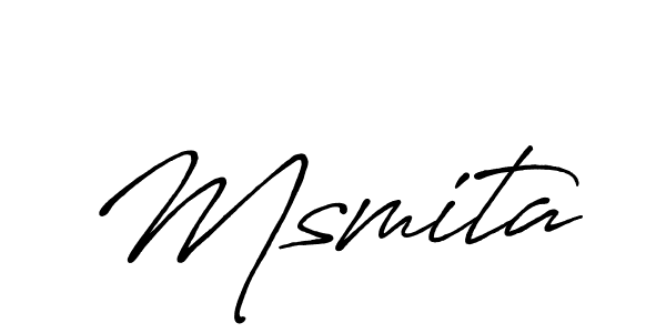 Use a signature maker to create a handwritten signature online. With this signature software, you can design (Antro_Vectra_Bolder) your own signature for name Msmita. Msmita signature style 7 images and pictures png