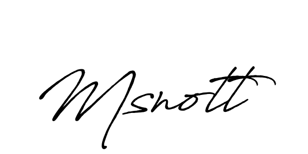 Msnott stylish signature style. Best Handwritten Sign (Antro_Vectra_Bolder) for my name. Handwritten Signature Collection Ideas for my name Msnott. Msnott signature style 7 images and pictures png