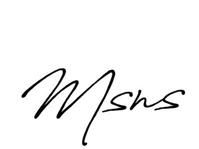 How to make Msns signature? Antro_Vectra_Bolder is a professional autograph style. Create handwritten signature for Msns name. Msns signature style 7 images and pictures png