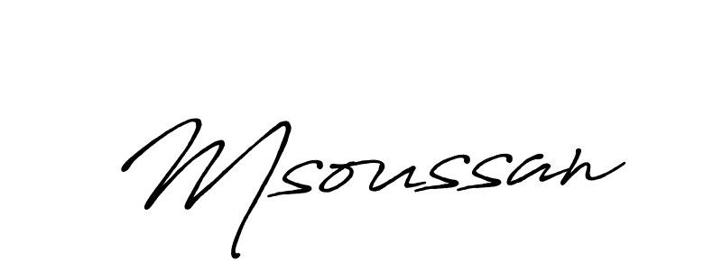 Use a signature maker to create a handwritten signature online. With this signature software, you can design (Antro_Vectra_Bolder) your own signature for name Msoussan. Msoussan signature style 7 images and pictures png