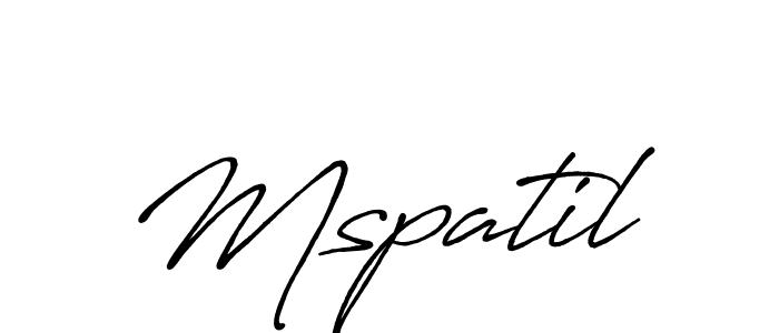 Design your own signature with our free online signature maker. With this signature software, you can create a handwritten (Antro_Vectra_Bolder) signature for name Mspatil. Mspatil signature style 7 images and pictures png