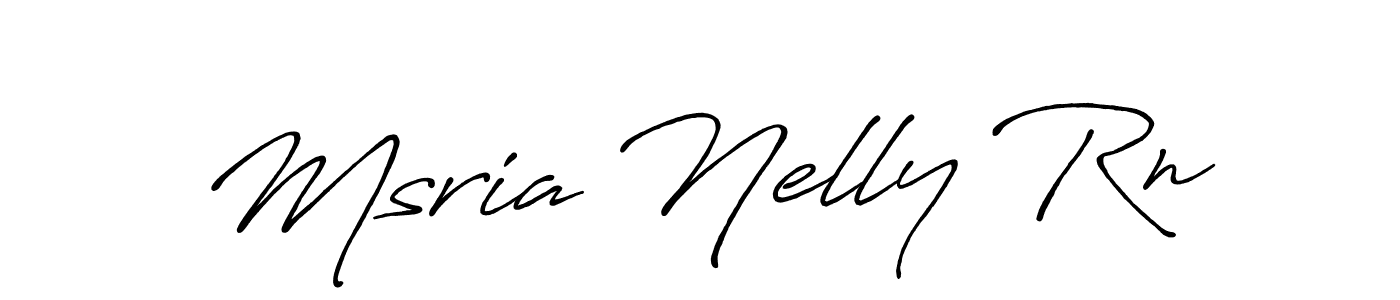 Make a beautiful signature design for name Msria Nelly Rn. With this signature (Antro_Vectra_Bolder) style, you can create a handwritten signature for free. Msria Nelly Rn signature style 7 images and pictures png