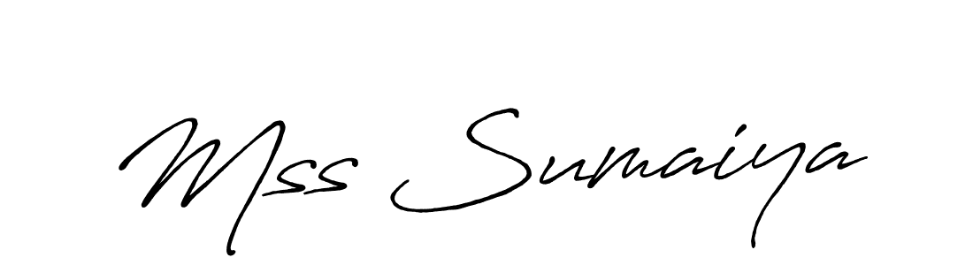 Also we have Mss Sumaiya name is the best signature style. Create professional handwritten signature collection using Antro_Vectra_Bolder autograph style. Mss Sumaiya signature style 7 images and pictures png