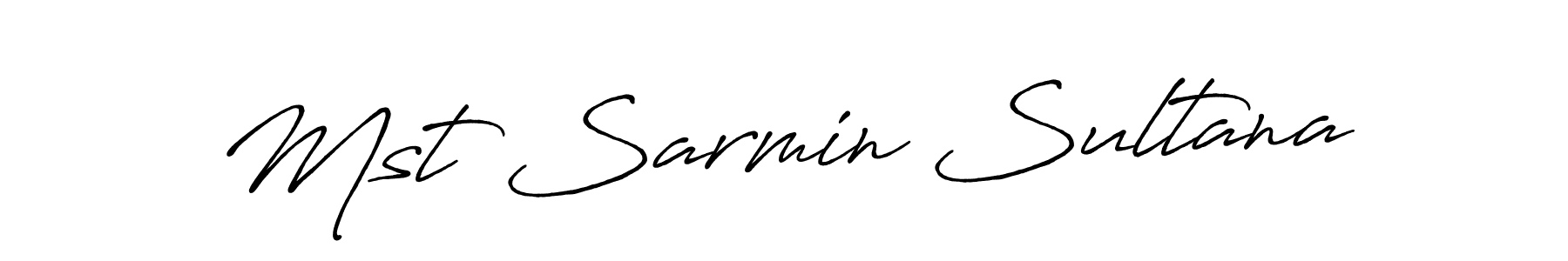 How to make Mst Sarmin Sultana signature? Antro_Vectra_Bolder is a professional autograph style. Create handwritten signature for Mst Sarmin Sultana name. Mst Sarmin Sultana signature style 7 images and pictures png