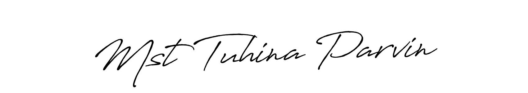 Also You can easily find your signature by using the search form. We will create Mst Tuhina Parvin name handwritten signature images for you free of cost using Antro_Vectra_Bolder sign style. Mst Tuhina Parvin signature style 7 images and pictures png