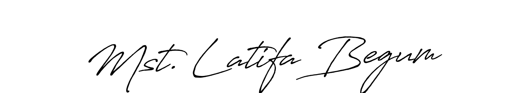 if you are searching for the best signature style for your name Mst. Latifa Begum. so please give up your signature search. here we have designed multiple signature styles  using Antro_Vectra_Bolder. Mst. Latifa Begum signature style 7 images and pictures png