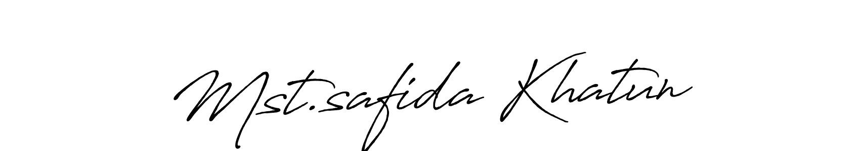 It looks lik you need a new signature style for name Mst.safida Khatun. Design unique handwritten (Antro_Vectra_Bolder) signature with our free signature maker in just a few clicks. Mst.safida Khatun signature style 7 images and pictures png