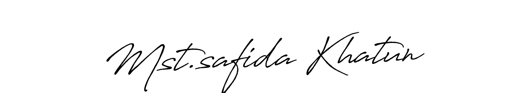 Make a beautiful signature design for name Mst.safida Khatun. With this signature (Antro_Vectra_Bolder) style, you can create a handwritten signature for free. Mst.safida Khatun signature style 7 images and pictures png