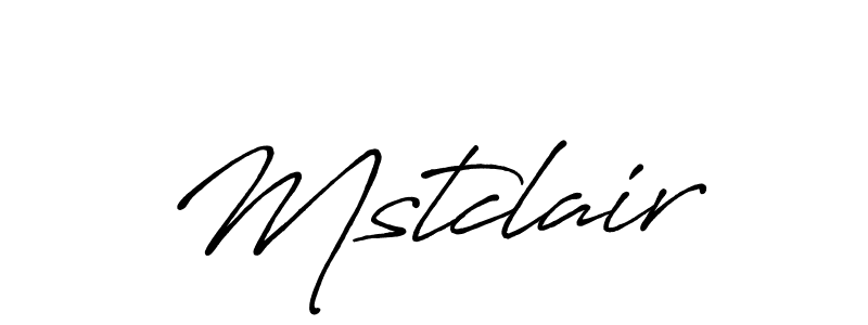 The best way (Antro_Vectra_Bolder) to make a short signature is to pick only two or three words in your name. The name Mstclair include a total of six letters. For converting this name. Mstclair signature style 7 images and pictures png