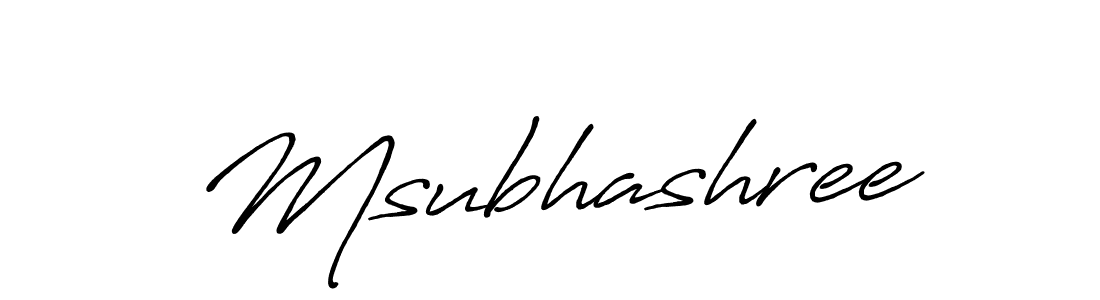 Also You can easily find your signature by using the search form. We will create Msubhashree name handwritten signature images for you free of cost using Antro_Vectra_Bolder sign style. Msubhashree signature style 7 images and pictures png