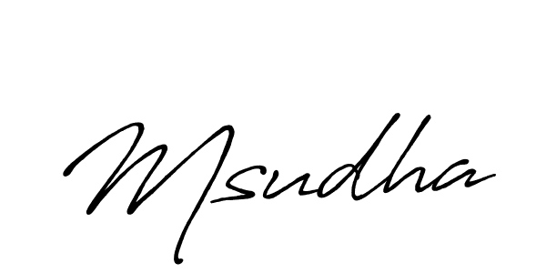 Make a beautiful signature design for name Msudha. Use this online signature maker to create a handwritten signature for free. Msudha signature style 7 images and pictures png