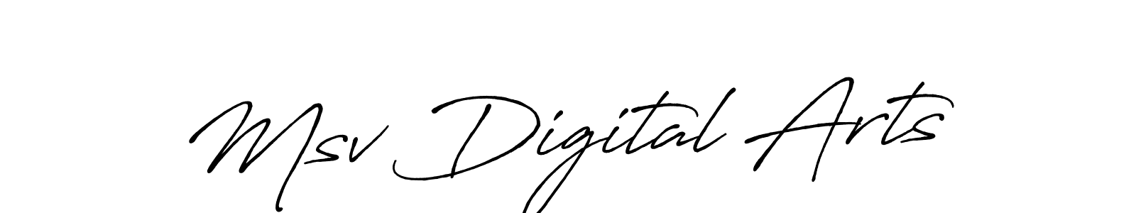 Make a beautiful signature design for name Msv Digital Arts. With this signature (Antro_Vectra_Bolder) style, you can create a handwritten signature for free. Msv Digital Arts signature style 7 images and pictures png