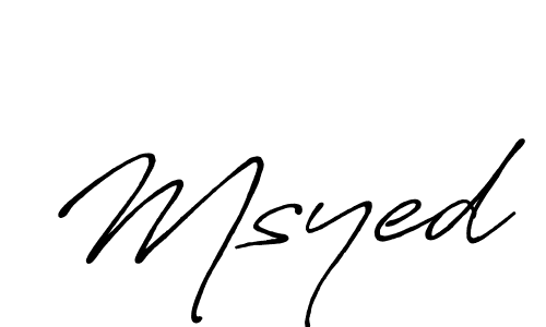 Make a beautiful signature design for name Msyed. With this signature (Antro_Vectra_Bolder) style, you can create a handwritten signature for free. Msyed signature style 7 images and pictures png