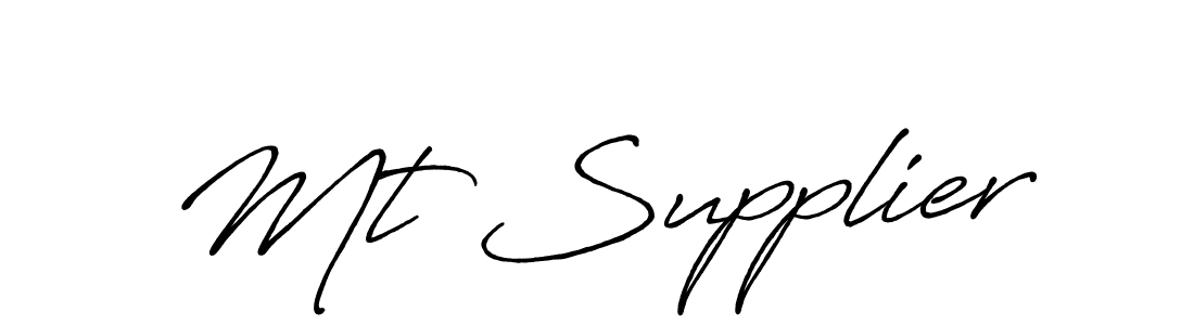 How to make Mt Supplier name signature. Use Antro_Vectra_Bolder style for creating short signs online. This is the latest handwritten sign. Mt Supplier signature style 7 images and pictures png