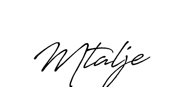 The best way (Antro_Vectra_Bolder) to make a short signature is to pick only two or three words in your name. The name Mtalje include a total of six letters. For converting this name. Mtalje signature style 7 images and pictures png